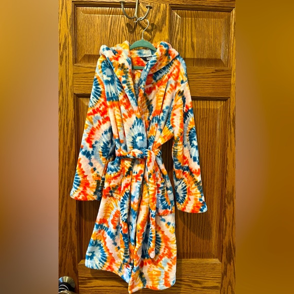 Lands End Fleece Hooded Robe - Size 6 - Picture 1 of 5